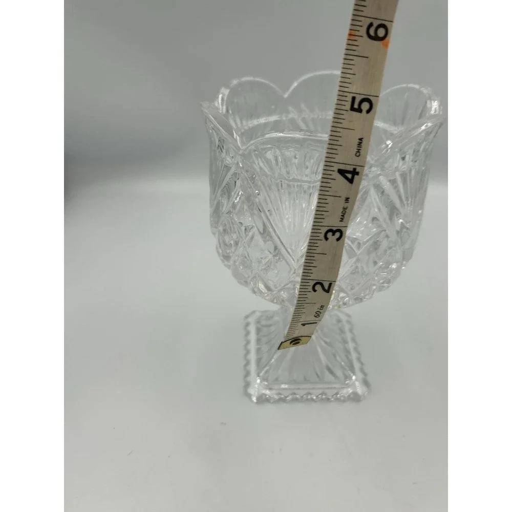 Shannon Designs of Ireland 24% Lead Crystal Tulip Vase Candy Dish Candle Holder